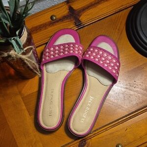 Jack Rogers slides size 10 Pink Woven Sandals
